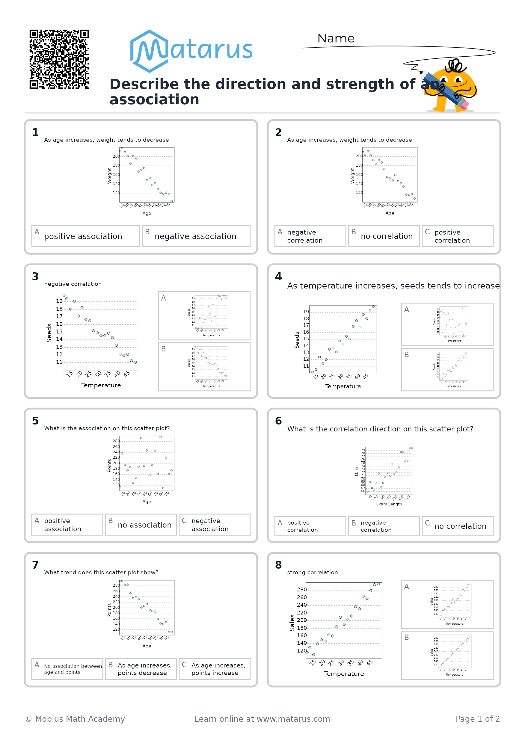 Free downloadable worksheet on grade 9 - Data Analysis