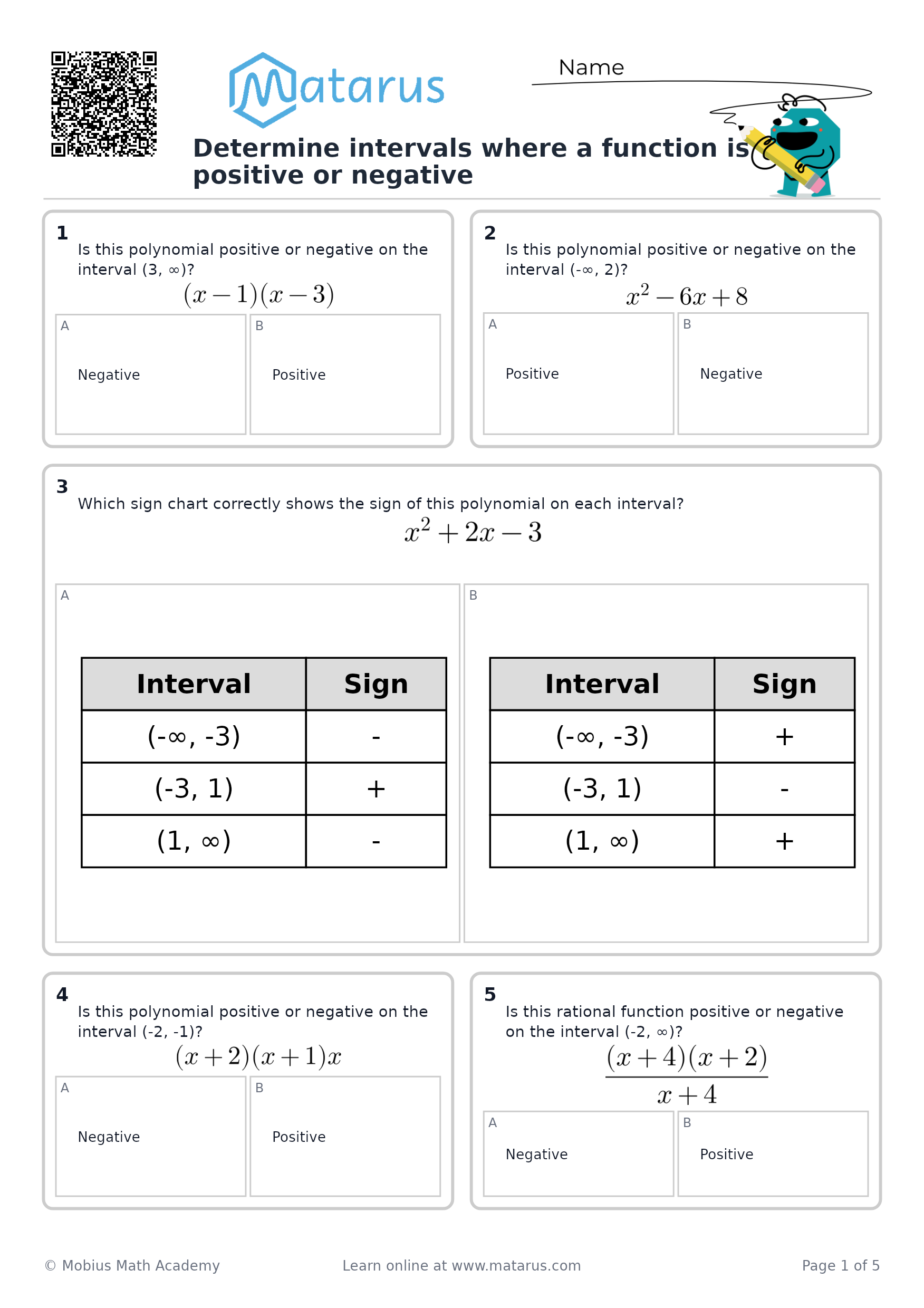 Free downloadable worksheet on grade 11 - Functions and Function Notation