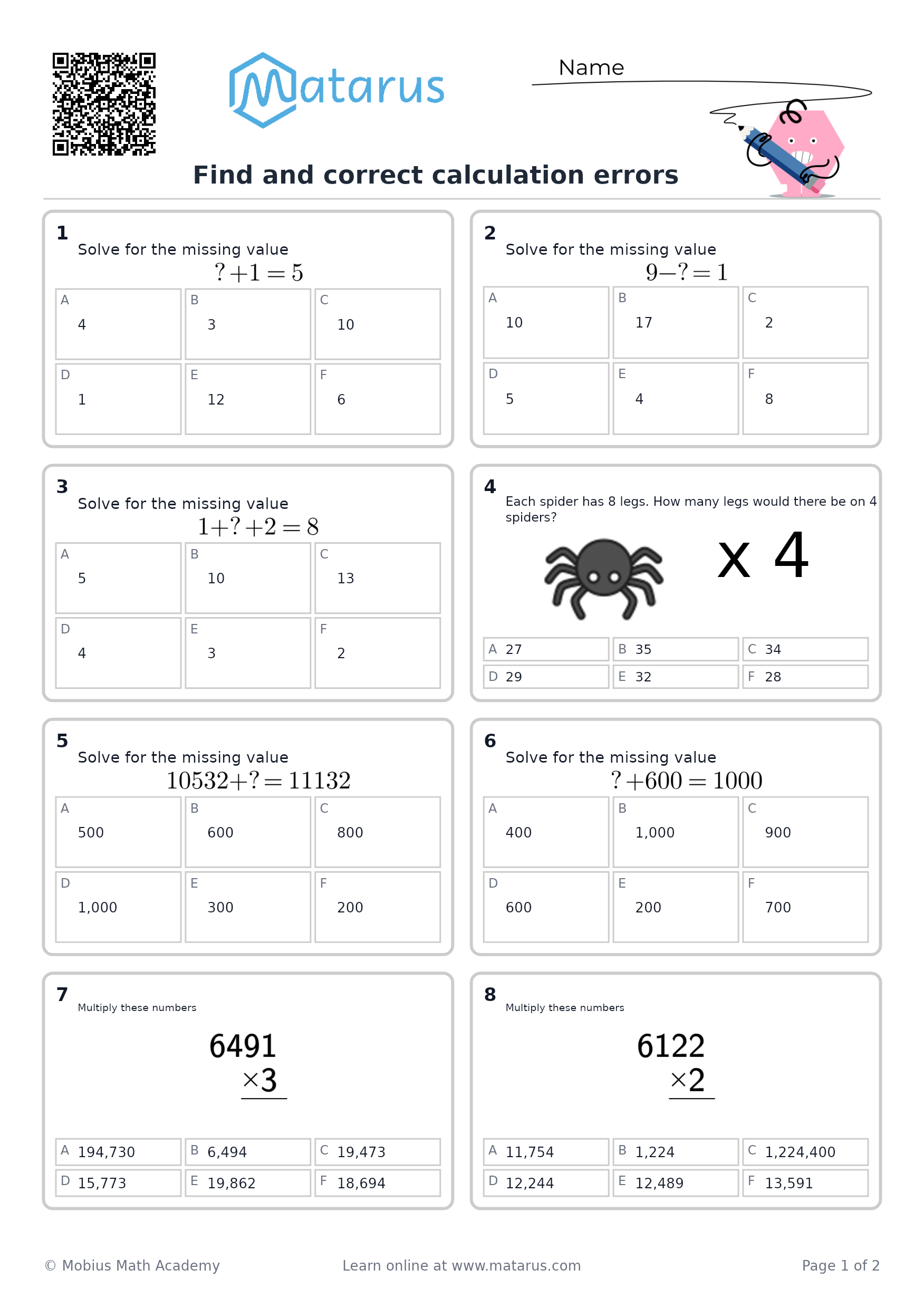 Free downloadable worksheet on grade 3 - Mathematical Reasoning