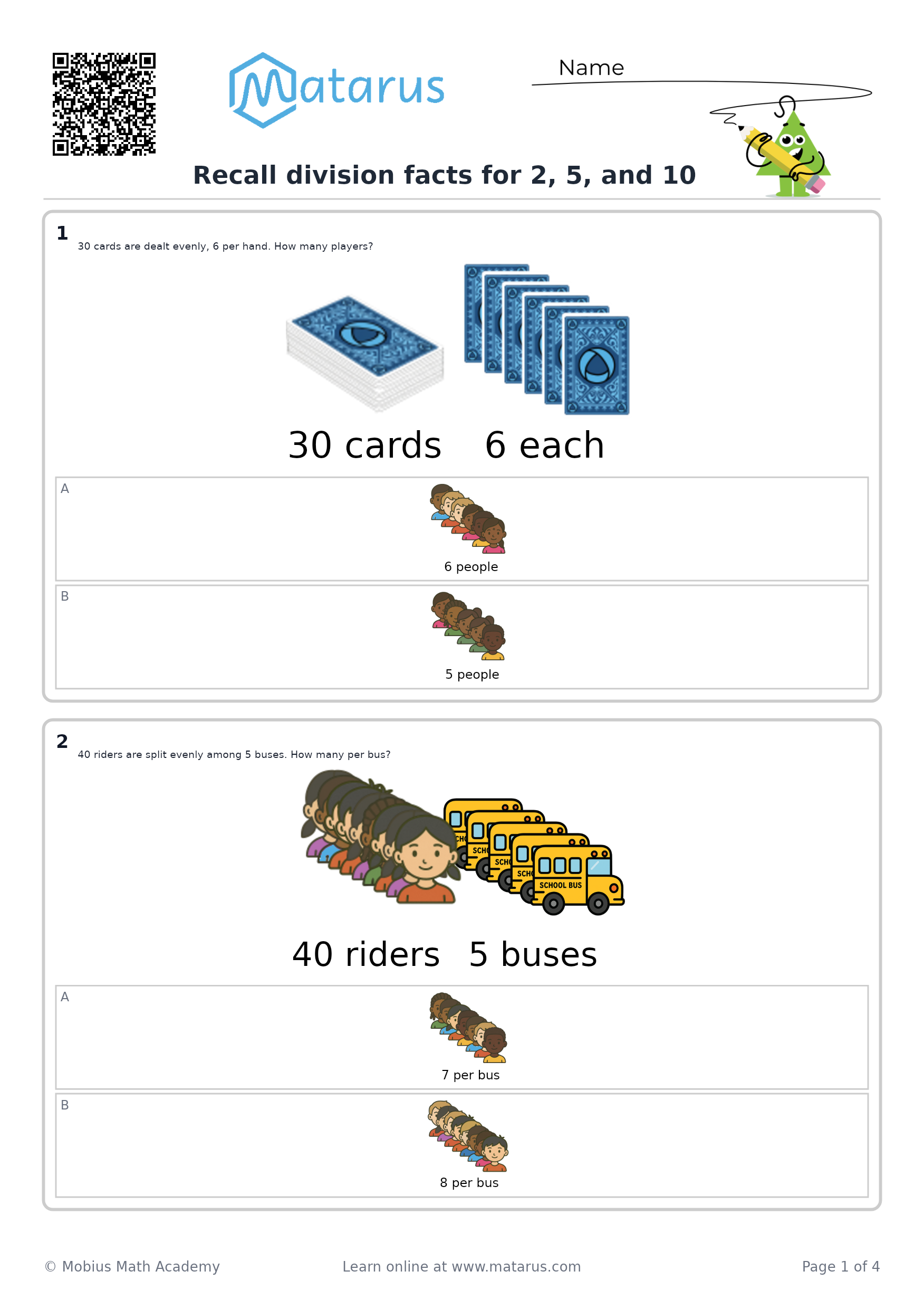 Free downloadable worksheet on grade 3 - Division