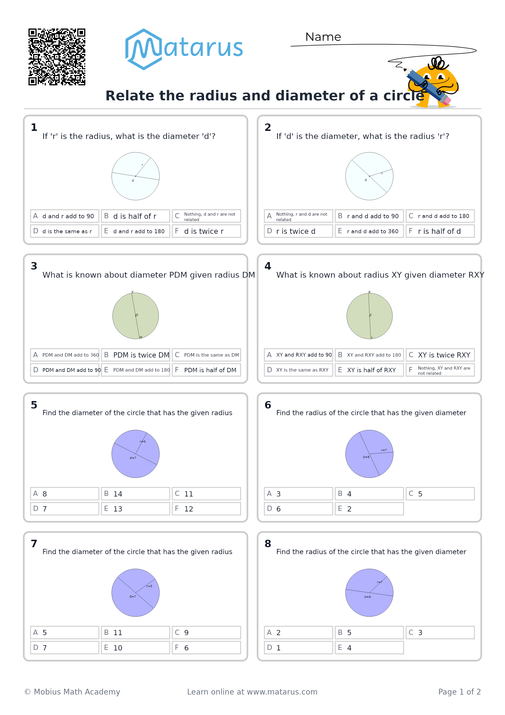 Free downloadable worksheet on grade 7 - Measurement