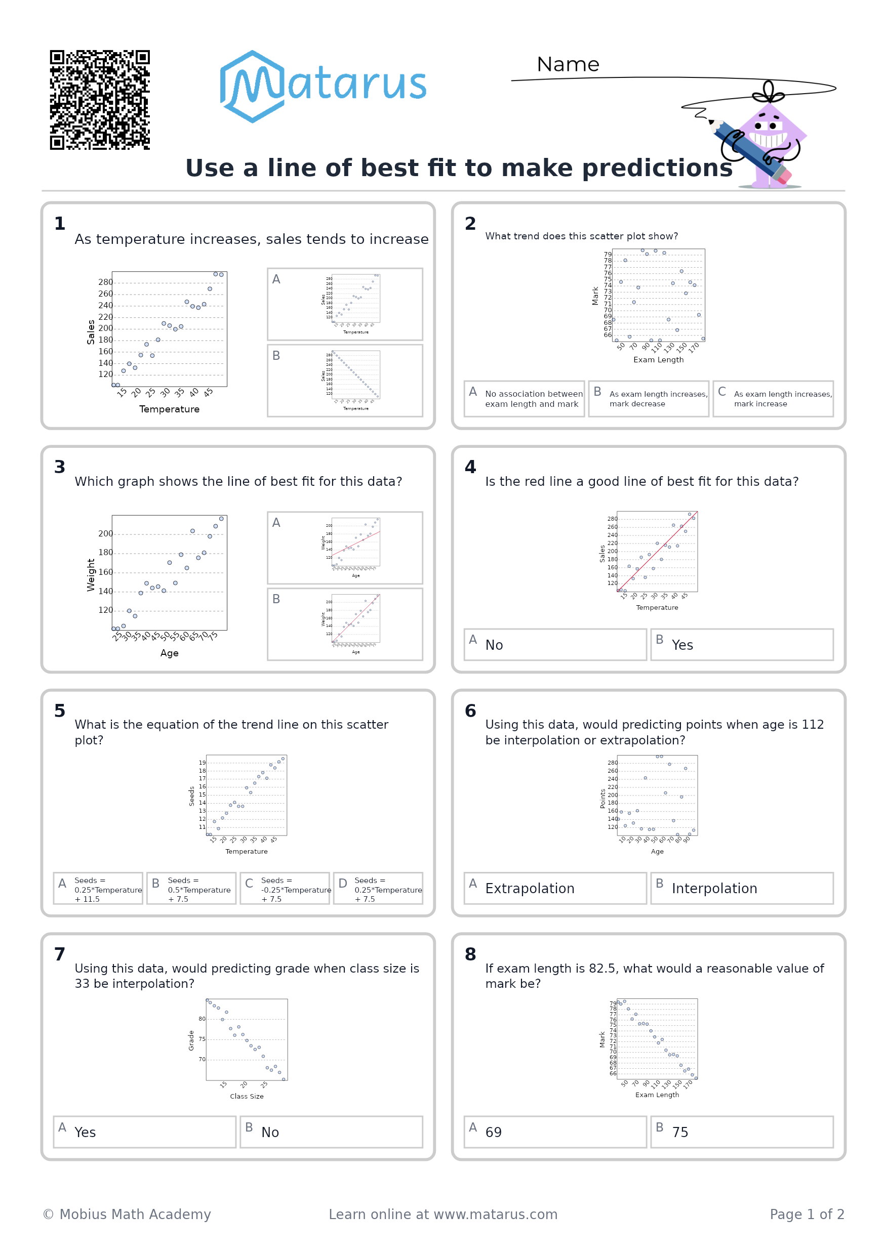 Free downloadable worksheet on grade 10 - Data Analysis and Modelling