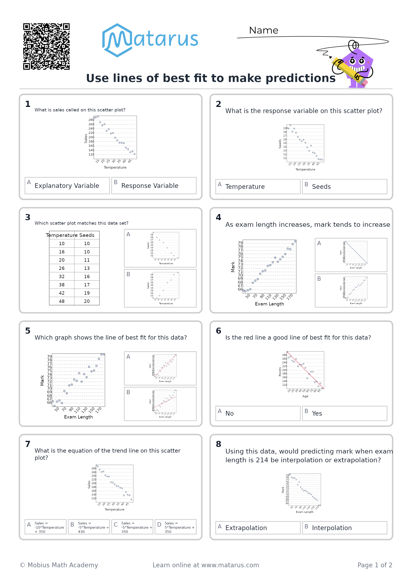 Free downloadable worksheet on grade 11 - Data Analysis